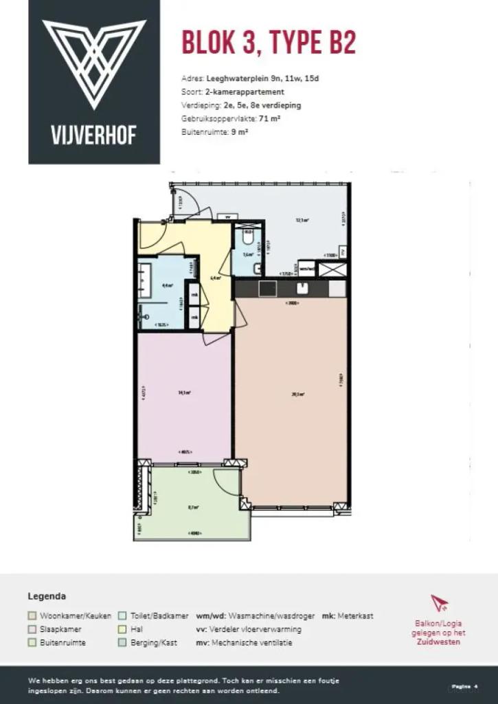 Licht appartement met balkon in Laakhaven - Afbeelding 2