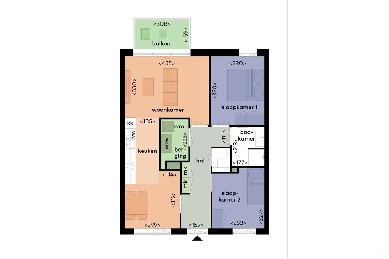 2-slaapkamerappartement met westbalkon - Afbeelding 10