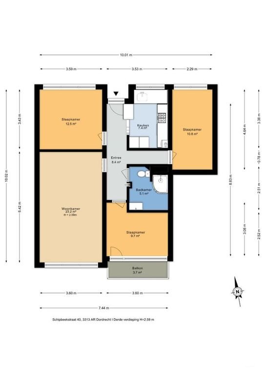 4-kamer appartement met balkon op zuid - Afbeelding 19