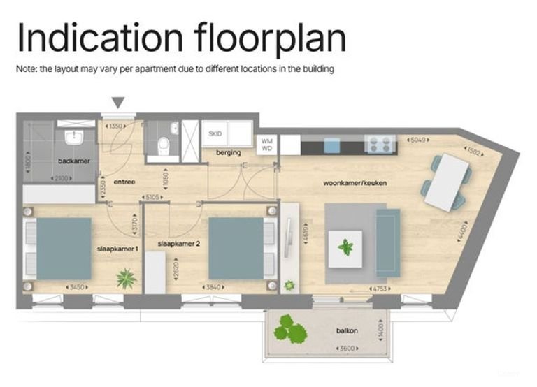Gemeubileerd 3-kamerappartement met balkon - Afbeelding 19