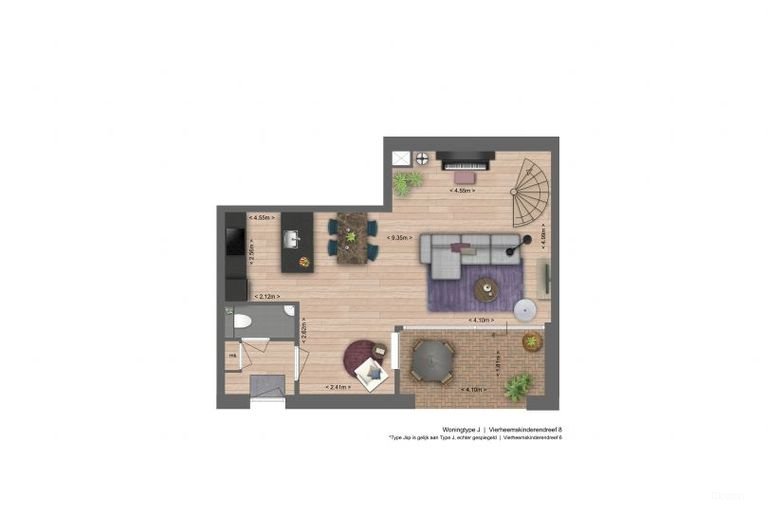 121 m² maisonnette met terras en parking - Afbeelding 20