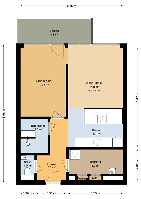 23e verdieping met balkon in Wonderwoods - Afbeelding 7
