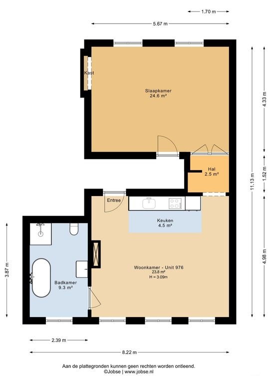 Licht 2-kamerappartement aan gracht - Afbeelding 23
