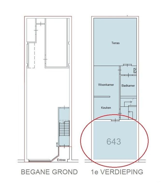 Studentenkamer (18 m²) met dakterras in Leiden - Afbeelding 12