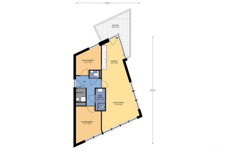 3-kamerappartement met balkon op zuid - Afbeelding 14