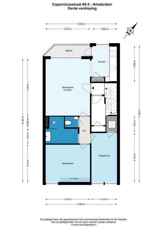Licht appartement met 2 slaapkamers in Oost - Afbeelding 22
