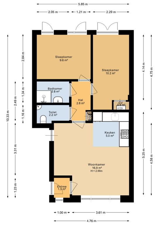 Benedenwoning met tuin in Amsterdam-Zuid - Afbeelding 17