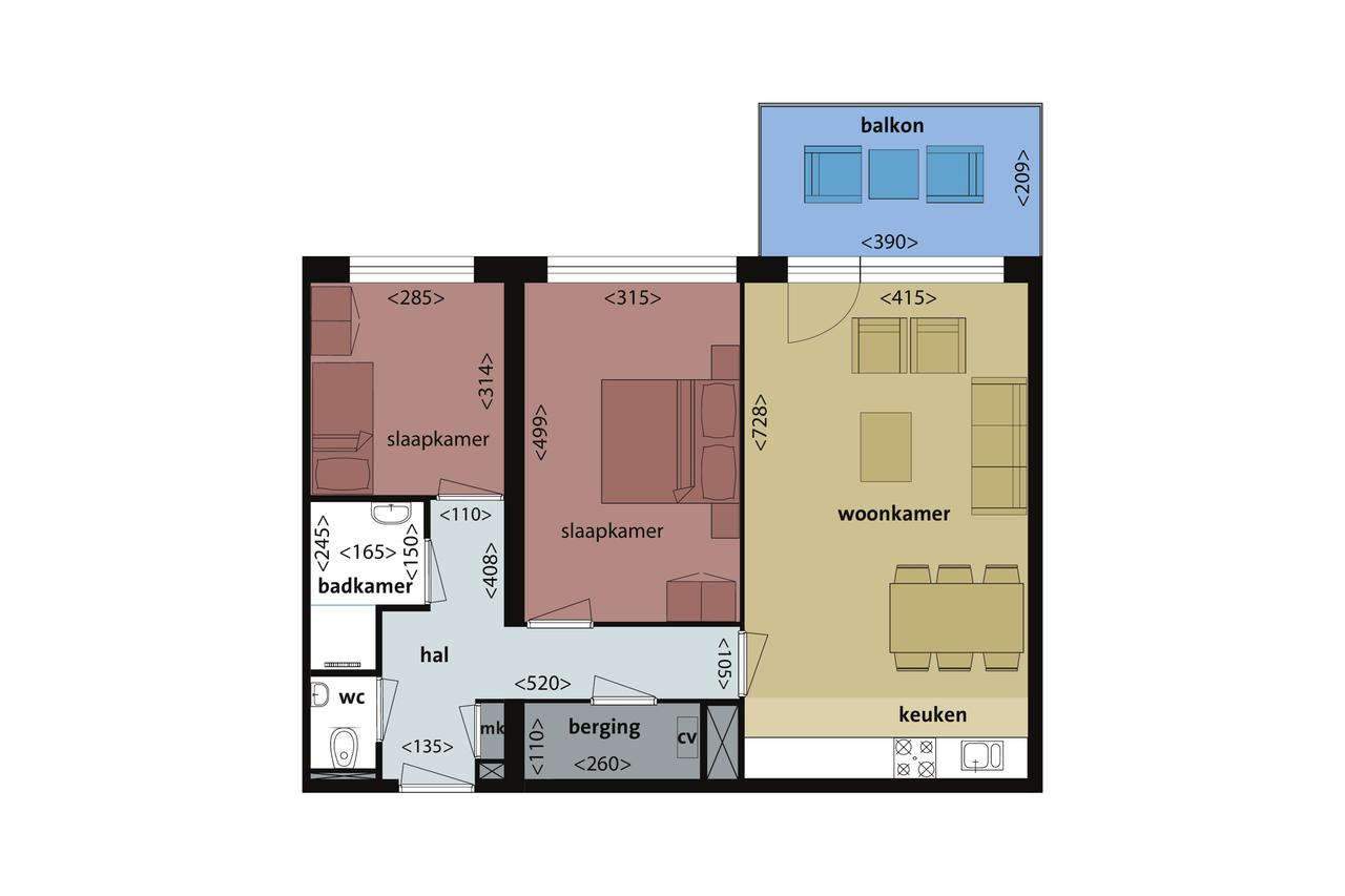 Licht 3-kamerappartement met balkon - Afbeelding 5