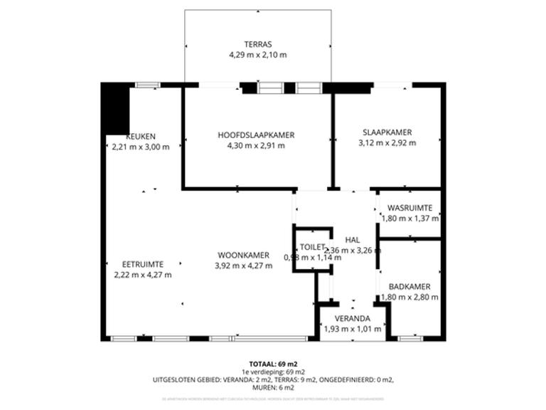 84 m² apartment with terrace near the IJzeren Vrouw - Image 9