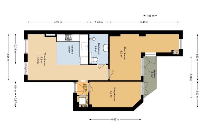 2-kamerappartement met A++++ in Amsterdam - Afbeelding 12
