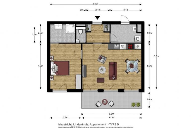 Appartement met parking in Maastricht - Afbeelding 11