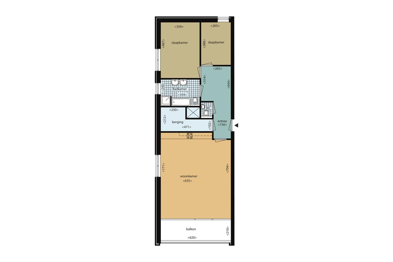Appartement van 107 m² met balkon en garage in Kronehoef - Afbeelding 20