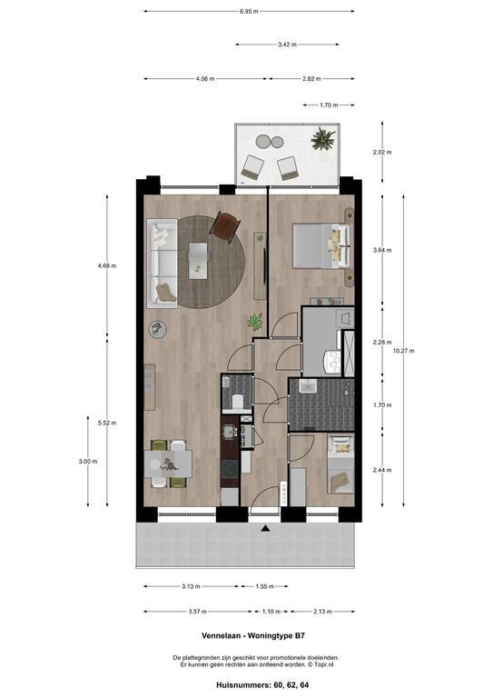 Bright 3-room apartment with balcony - Image 17