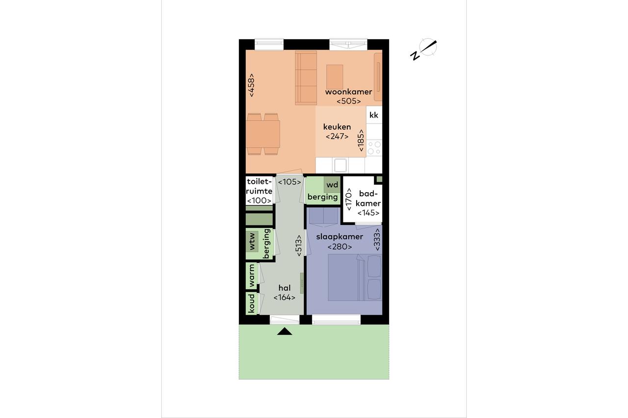 Nieuw 2-kamerappartement met lift - Afbeelding 5