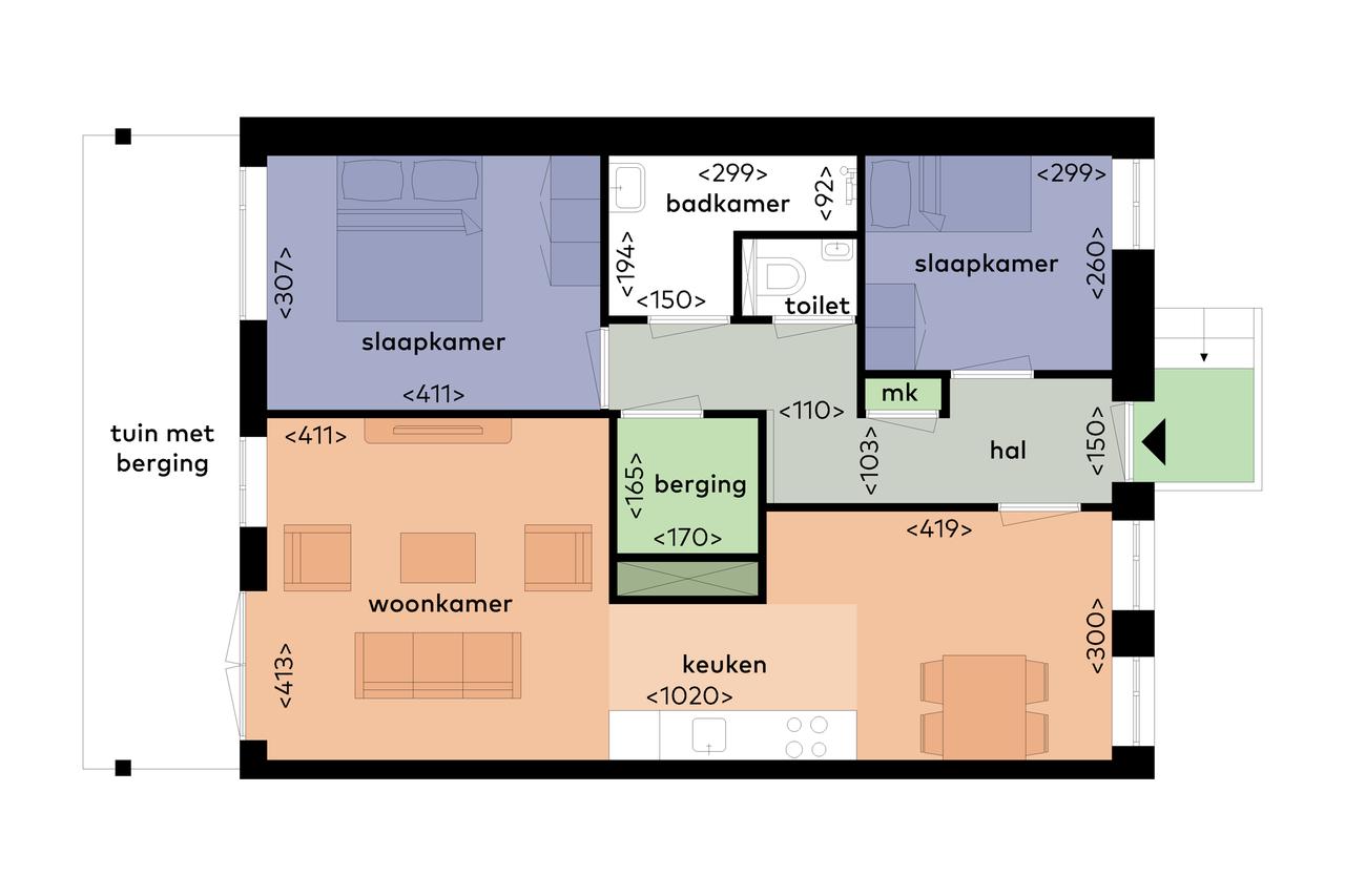 Gasloos 3-kamerappartement met tuin - Afbeelding 14