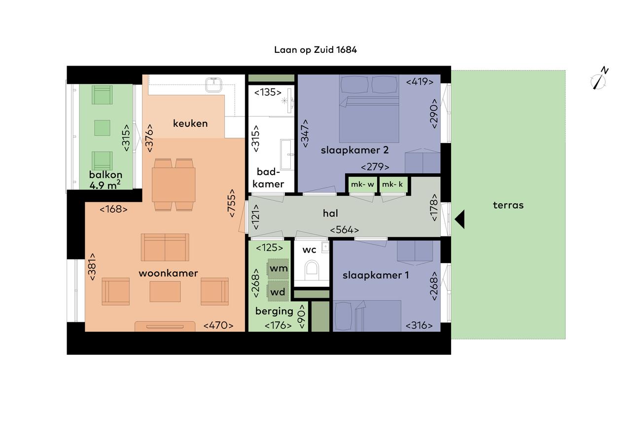 Nieuw 3-kamerappartement met balkon - Afbeelding 5