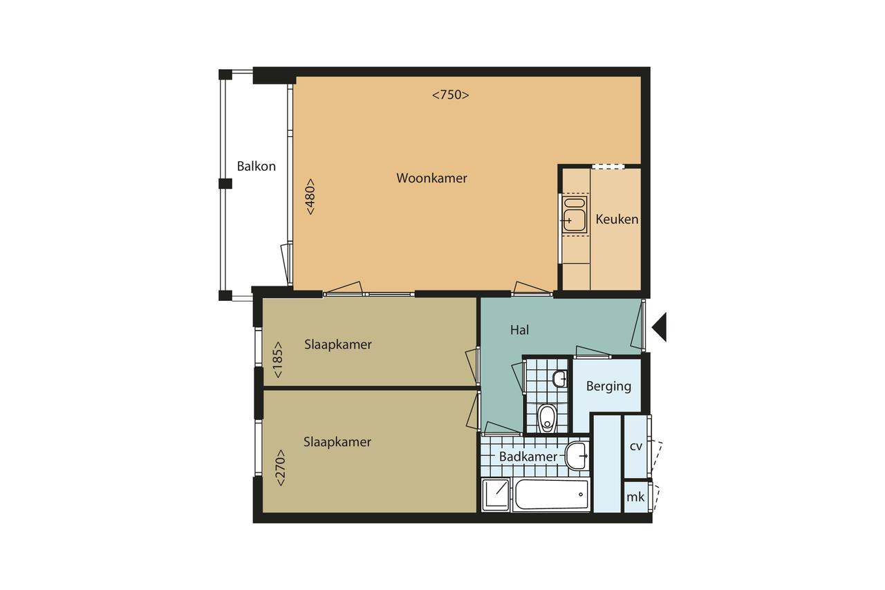 Gelijkvloers appartement met balkon - Afbeelding 4