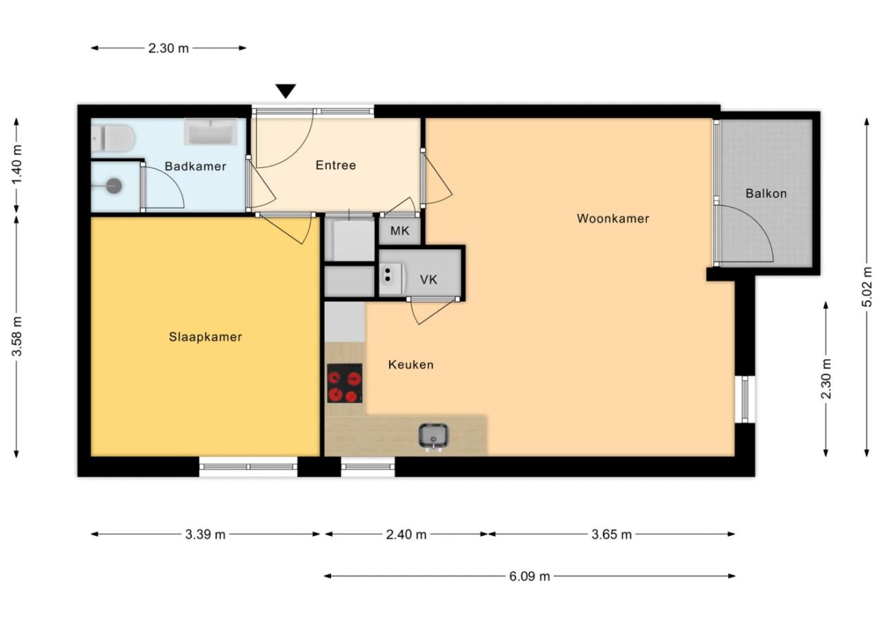 Hoekappartement met balkon in Hengelo - Afbeelding 3
