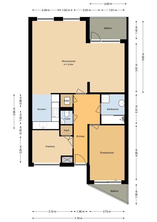 Furnished 3-room apartment in Hooch Boulandt - Image 11