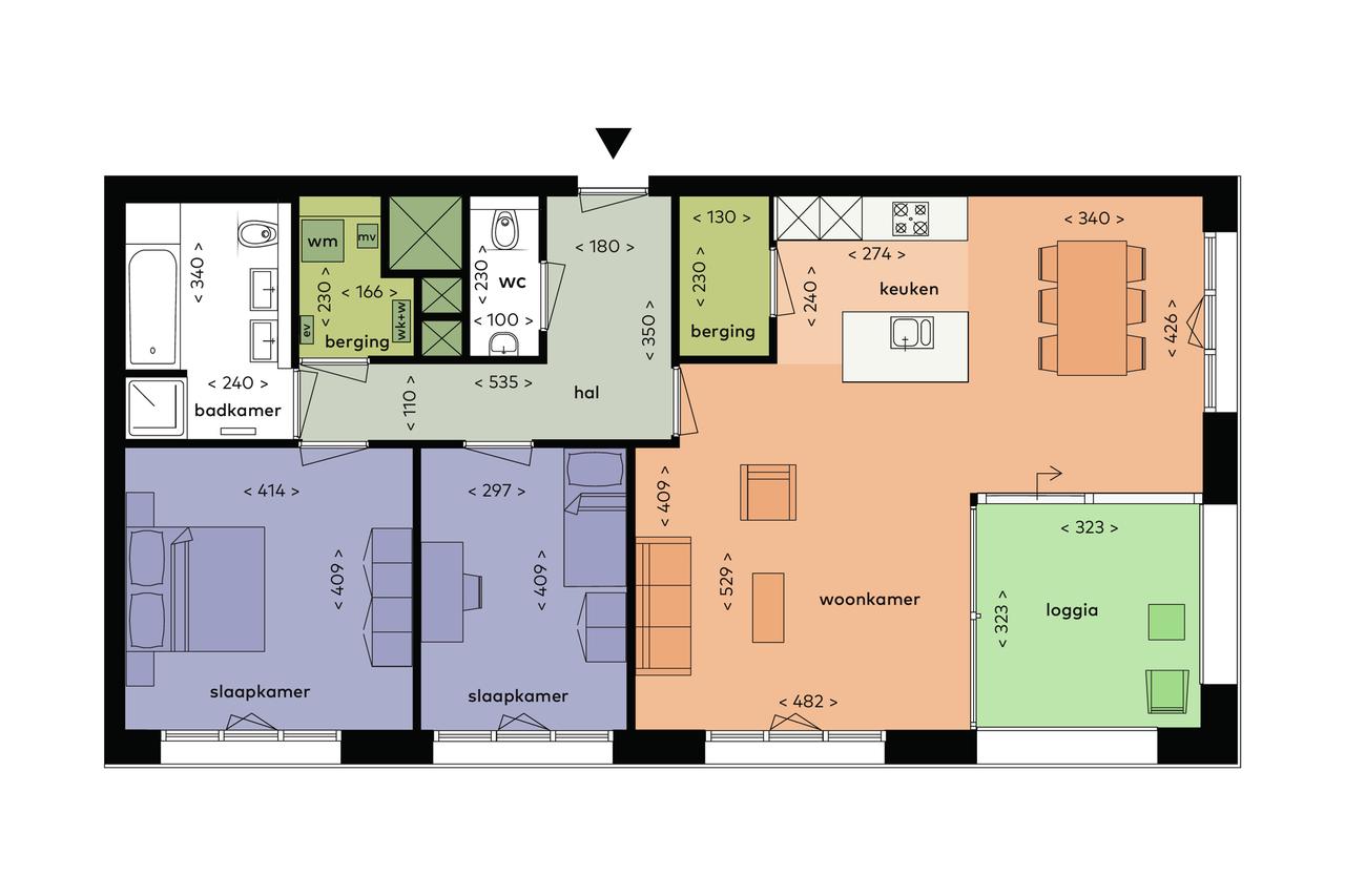 107m² apartment with loggia in the Paleiskwartier - Image 21
