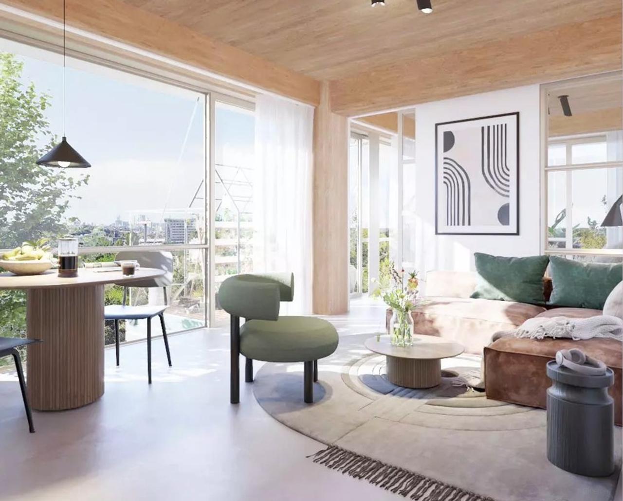 Nieuwbouw houten appartement met terras in Delft - Afbeelding 12