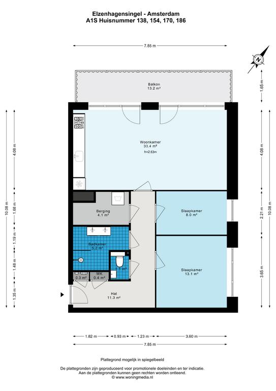 New three-room apartment in Noord - Image 17