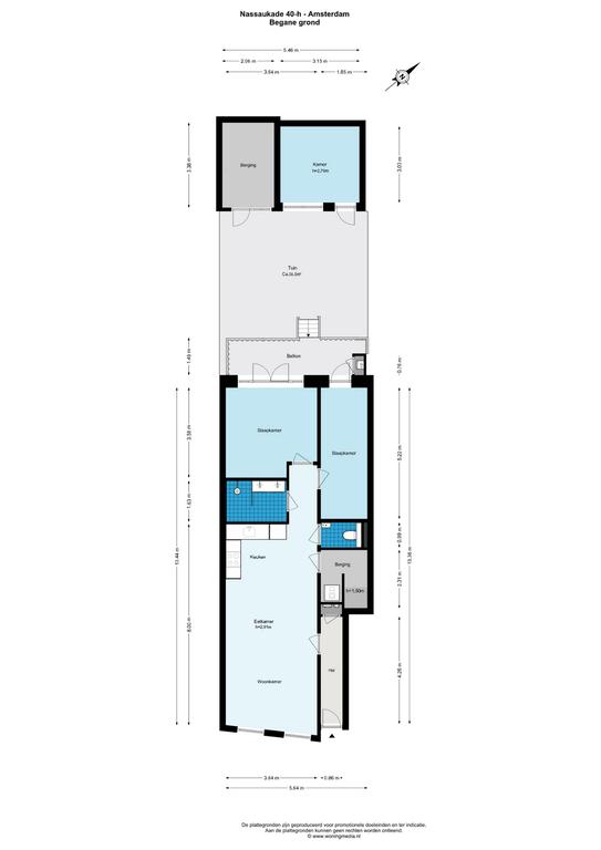 Benedenwoning met tuin aan de Nassaukade - Afbeelding 18