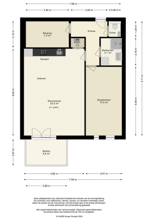 60m² apartment with balcony in Zuilen - Image 11