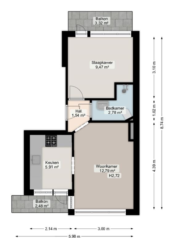 Apartment with two balconies in the Indische Buurt - Image 10