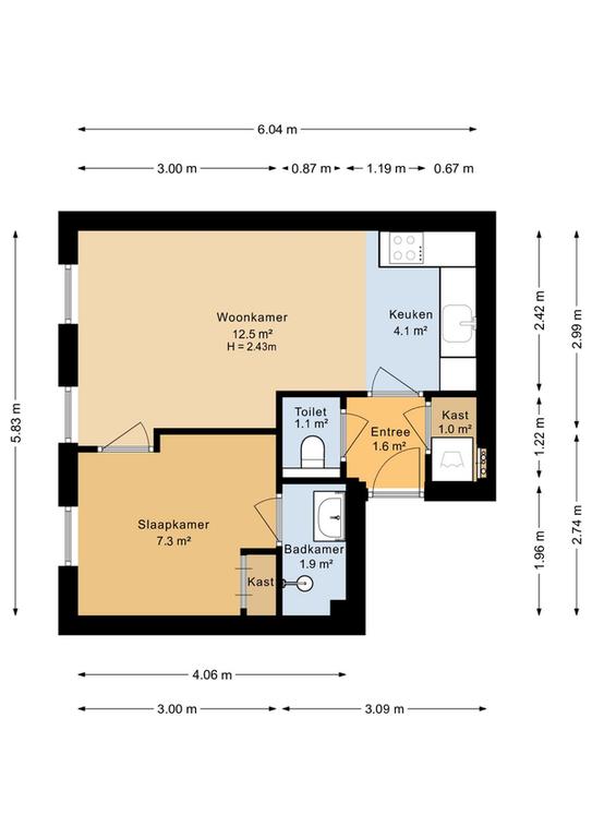 Studentenstudio in De Pijp, per direct - Afbeelding 11