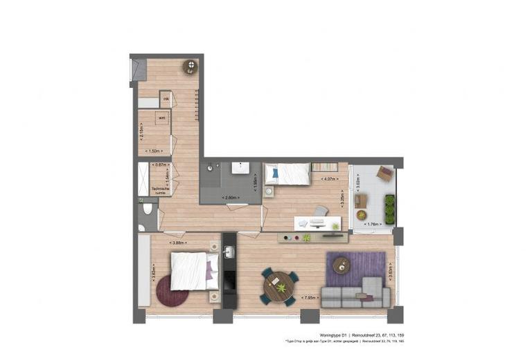 2-bedroom apartment with parking space - Image 23