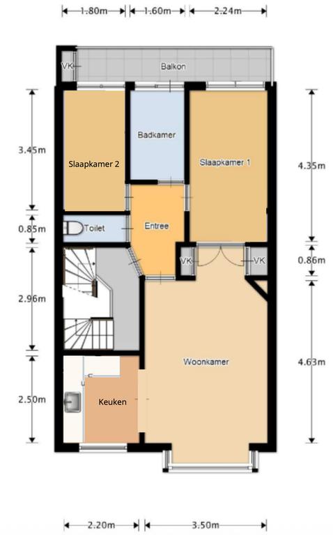 Aan de gracht met balkon in De Baarsjes - Afbeelding 12