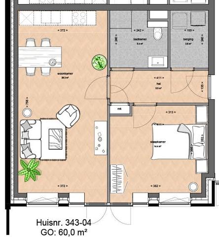 Gemeubileerd 2-kamerappartement - Afbeelding 11