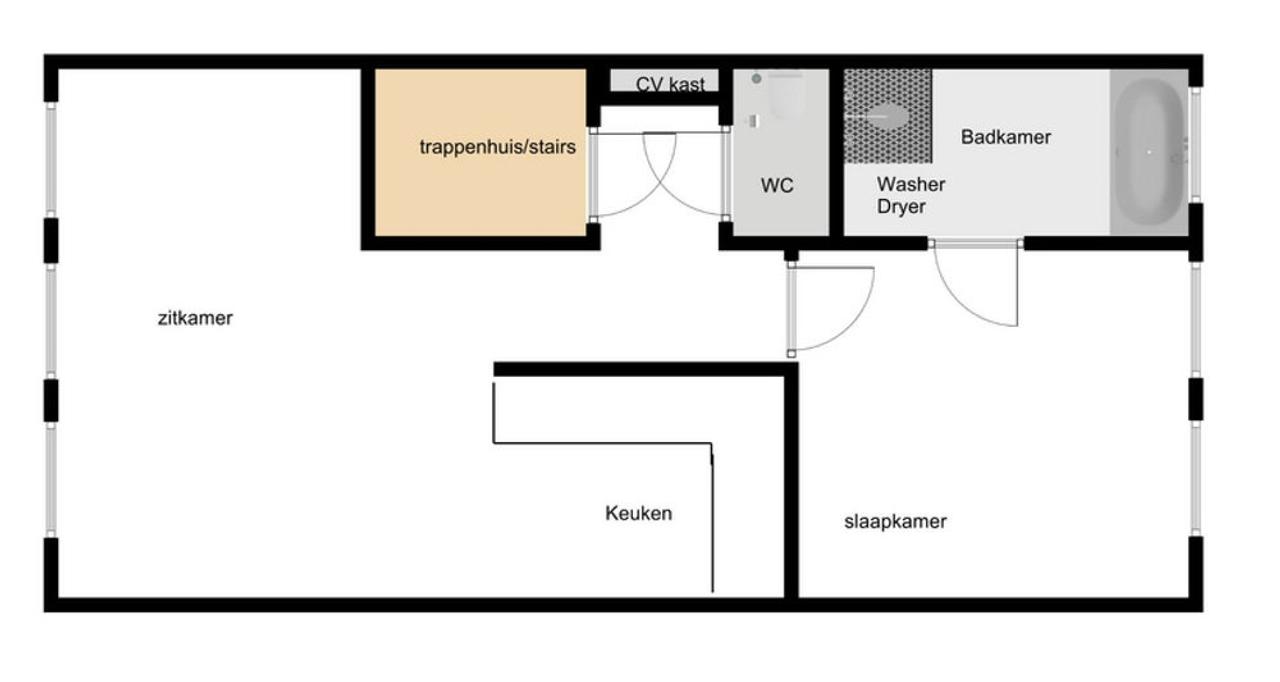 Licht 63m2 appartement met eiken vloer in De Pijp - Afbeelding 7