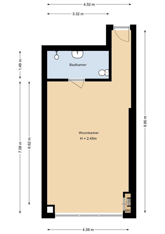 Lichte studentenkamer van 40 m2 in Zeist - Afbeelding 12