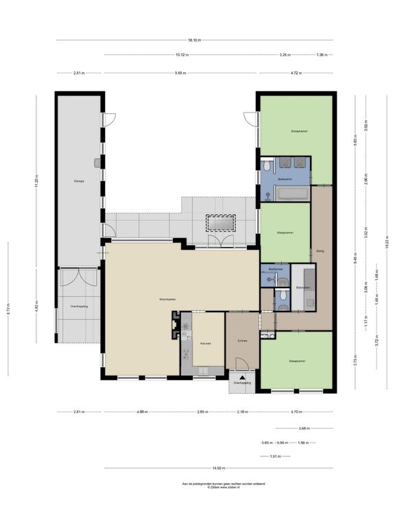 Gelijkvloers wonen met tuin en garage - Afbeelding 17