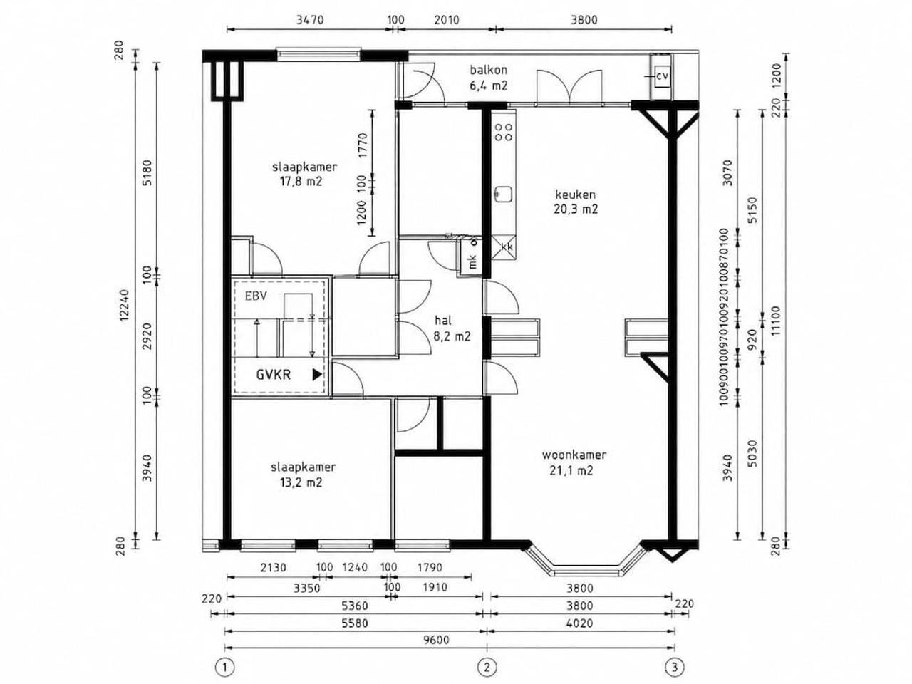 110 m² appartement met 3 slaapkamers - Afbeelding 15