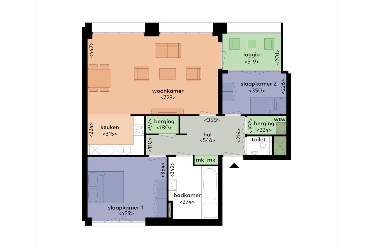 Bright 3-room apartment of 88m² in Katendrecht - Image 5