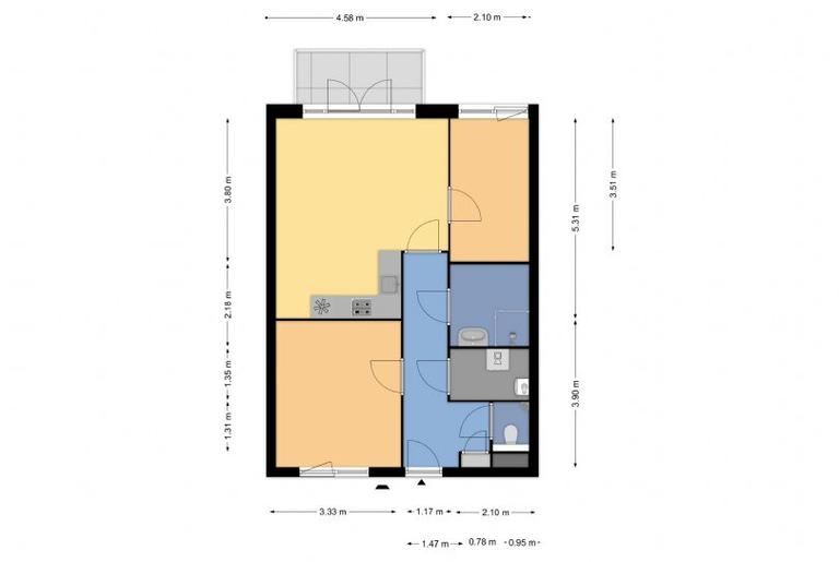 3-kamer appartement op ENKA met balkon - Afbeelding 9