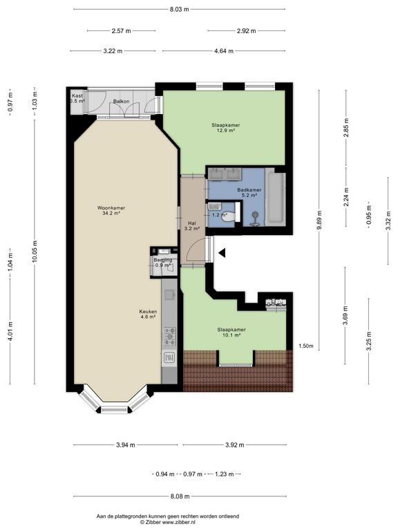 75 m2 met 2 slaapkamers in Rivierenbuurt - Afbeelding 16