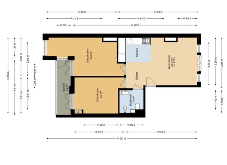 2-slaapkamerappartement met balkon in Oost - Afbeelding 14
