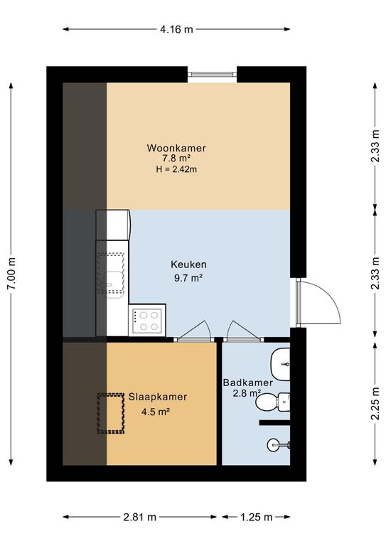 Studio met vrij uitzicht in Voorhout - Afbeelding 10