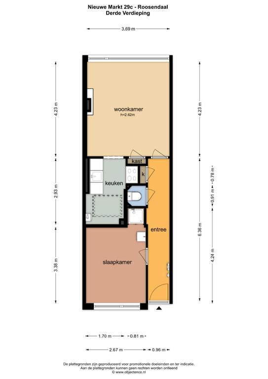 Licht 2-kamerappartement aan de Nieuwe Markt - Afbeelding 14