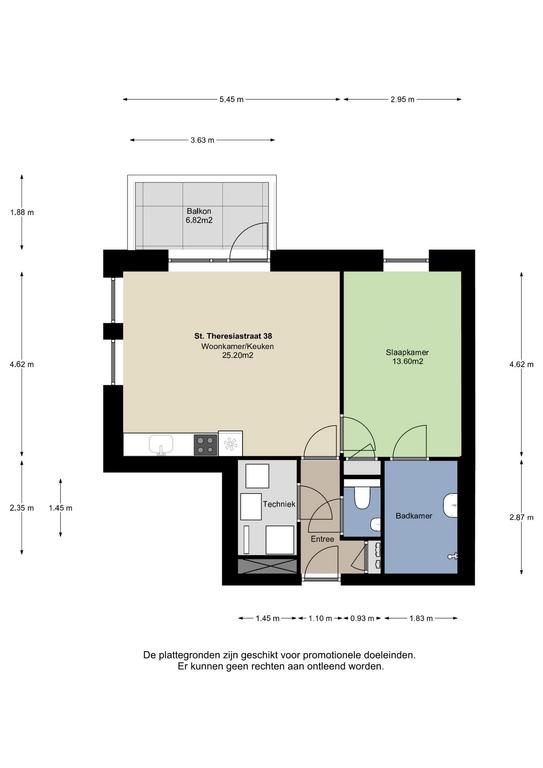 Nieuw 2-kamerappartement met balkon - Afbeelding 6