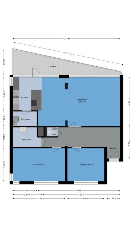 105 m2 appartement met balkon in Nieuw-Sloten - Afbeelding 13