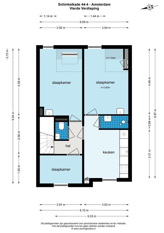 Licht 3-kamerappartement aan de Schinkelkade - Afbeelding 19