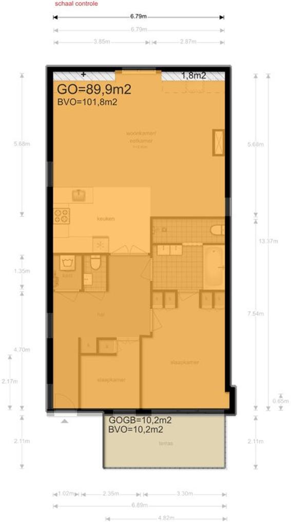 89 m2 on the Herengracht with terrace - Image 21