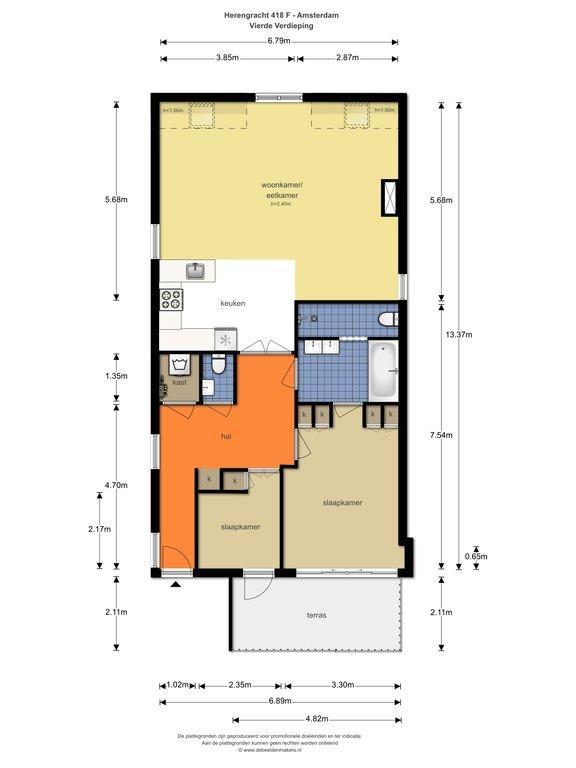 89 m2 on the Herengracht with terrace - Image 23