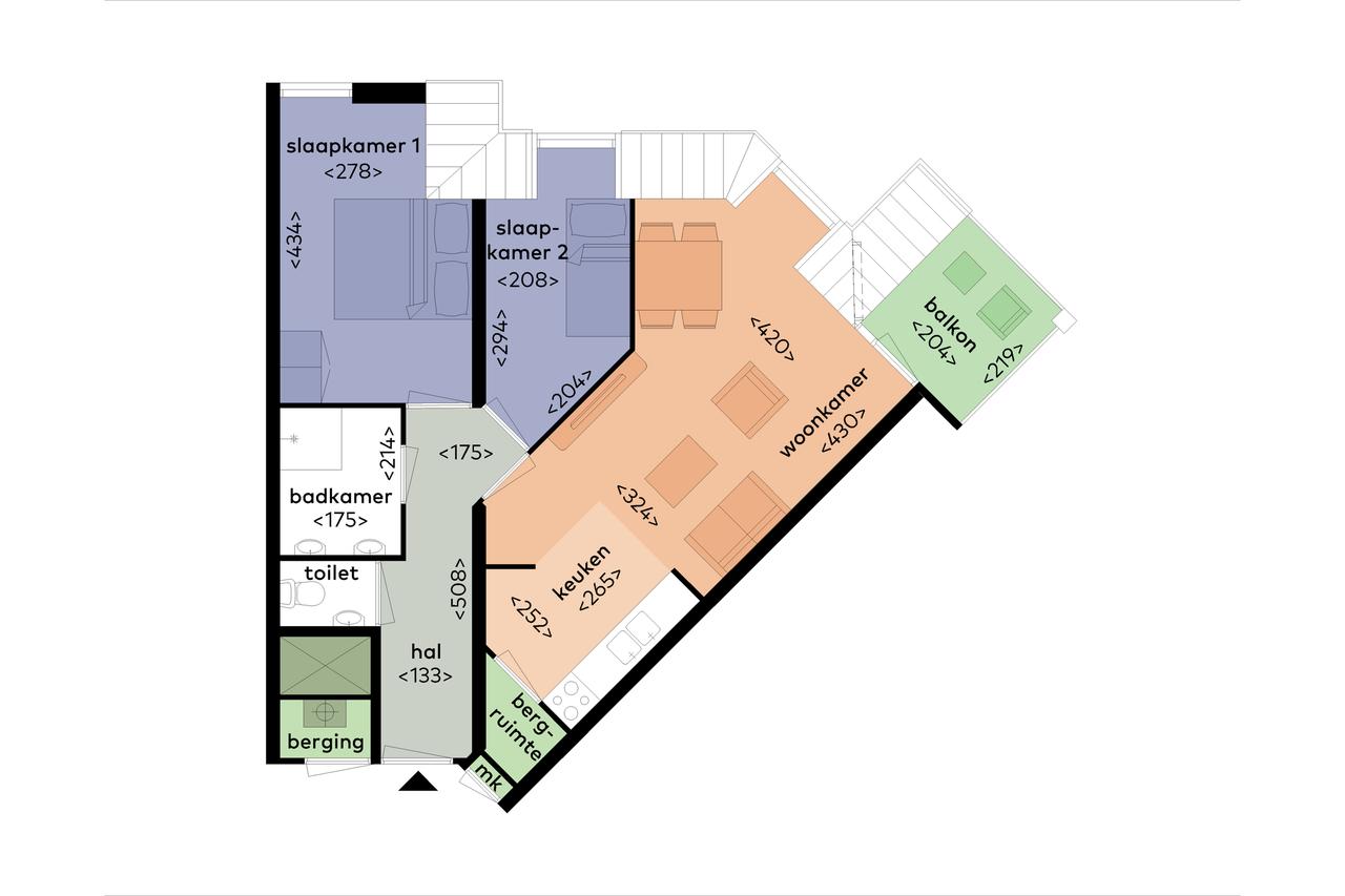 2-slaapkamerappartement met balkon - Afbeelding 5