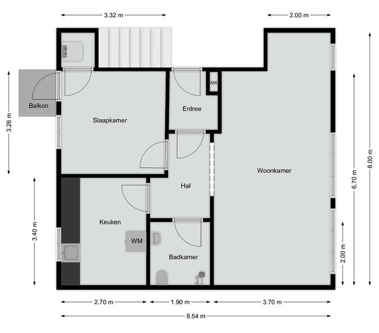 65 m2 appartement met balkon in Geleen - Afbeelding 7